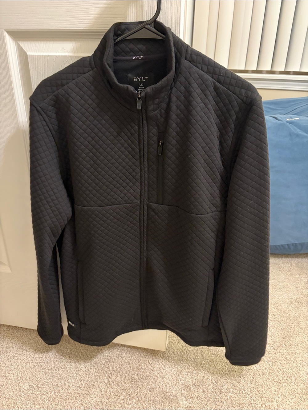 BYLT Basics Men's Quilted Full-Zip Jacket in Black